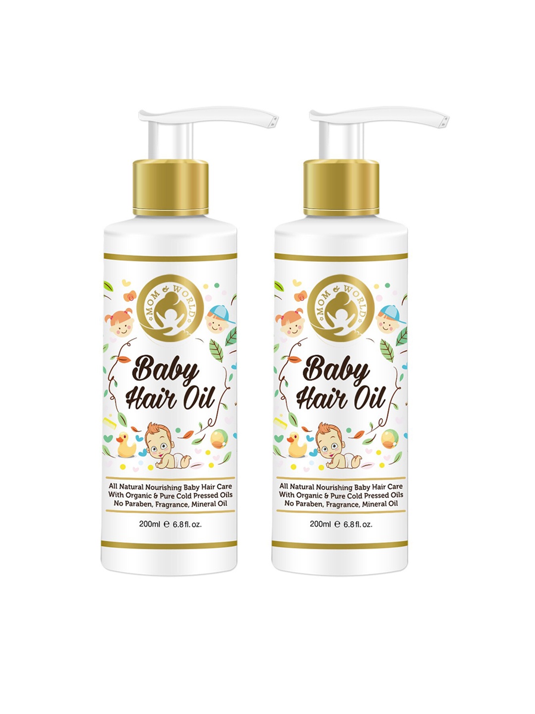 

Mom & World Pack of 2 Baby Hair Oil - 200 ml each, White