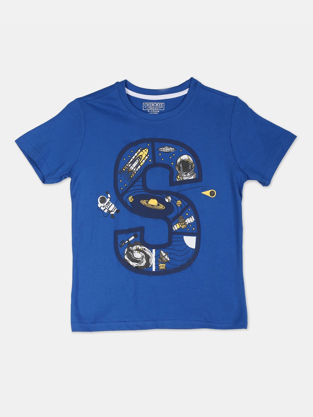 

Cherokee Boys Blue Printed Round Neck T-shirt