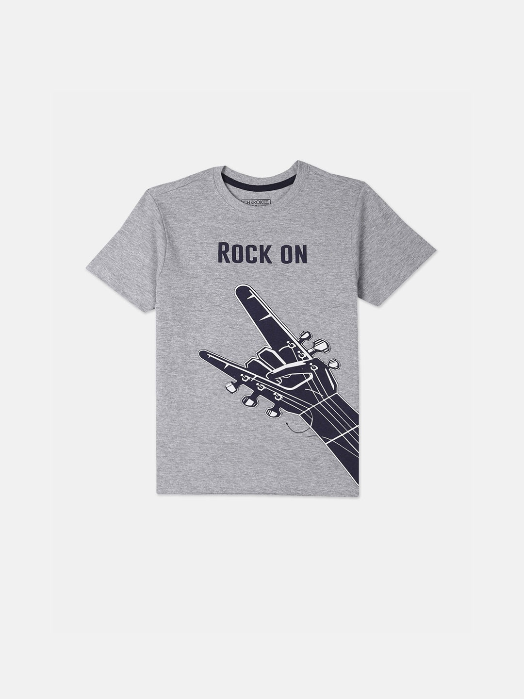 

Cherokee Boys Grey Printed Round Neck T-shirt