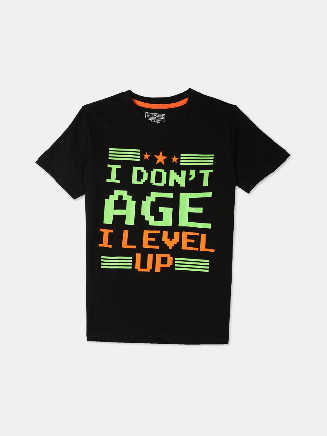 

Cherokee Boys Black Printed Round Neck T-shirt