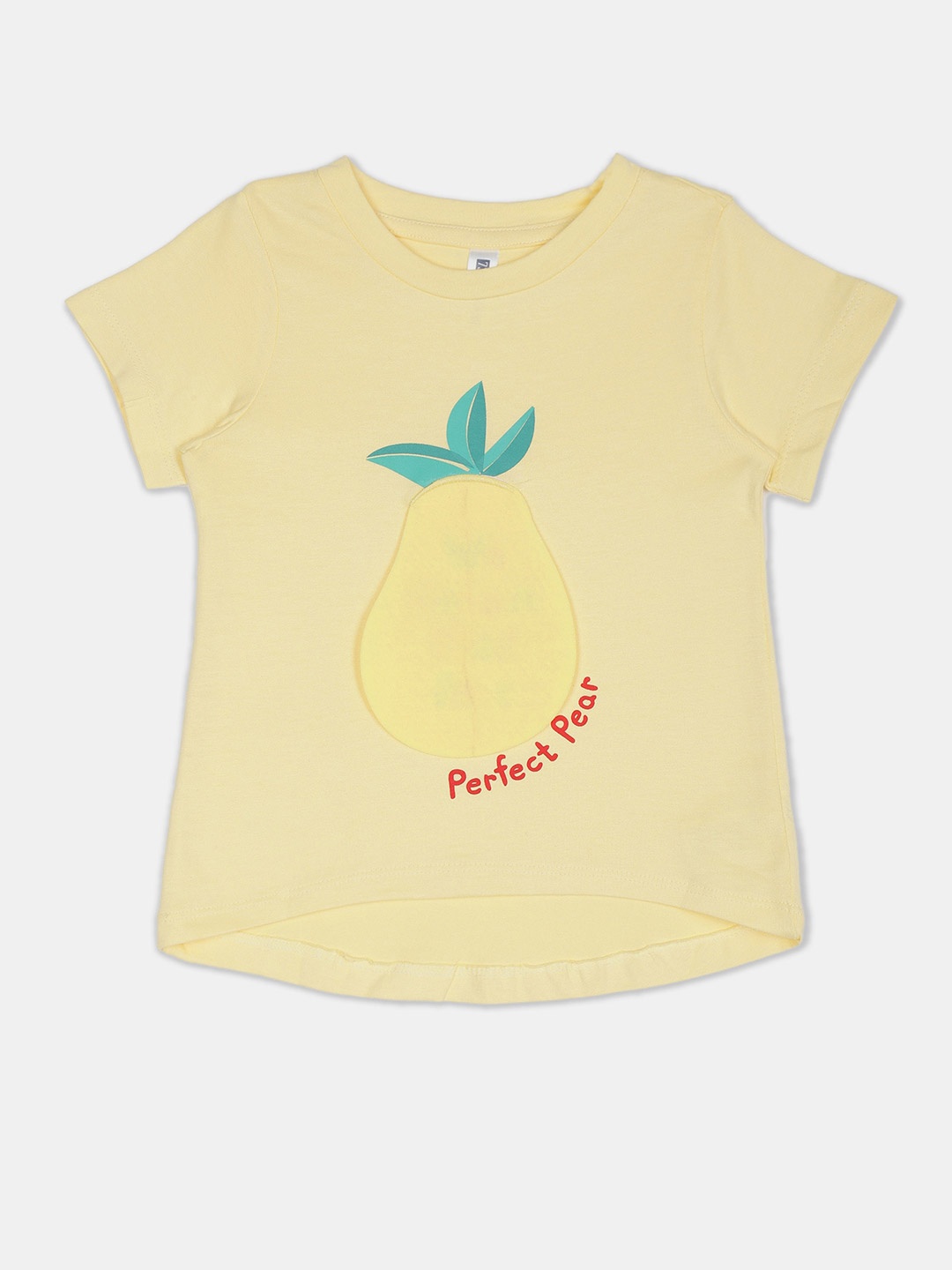 

Cherokee Girls Yellow Printed Round Neck T-shirt