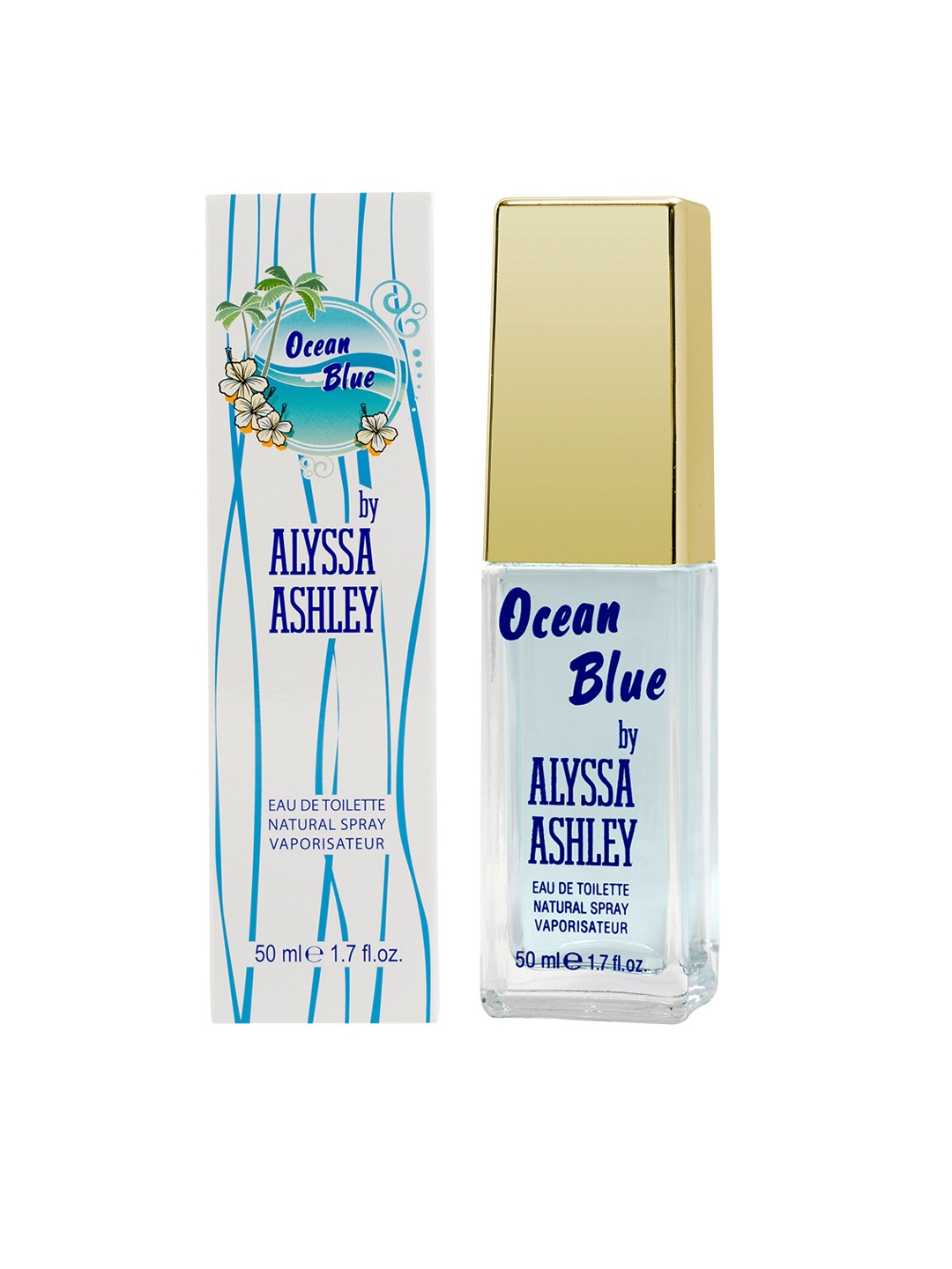 

ALYSSA ASHLEY Unisex Ocean Blue Eau De Toilette 50 ml, Transparent