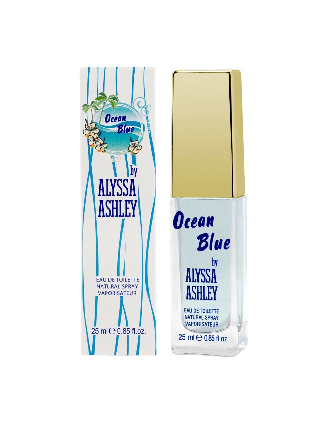 

ALYSSA ASHLEY Unisex Ocean Blue Eau de Toilette 25 ml, Transparent