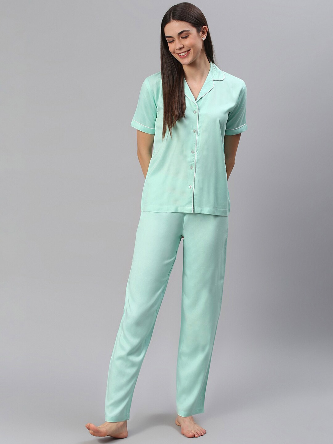 

Cation Women Green Night Suits