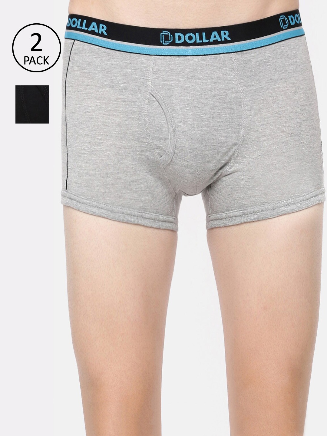 

Dollar Bigboss Men Solid Pack of 2 Super Combed Cotton Trunks MBTR-12-GLOTRUNK, Assorted
