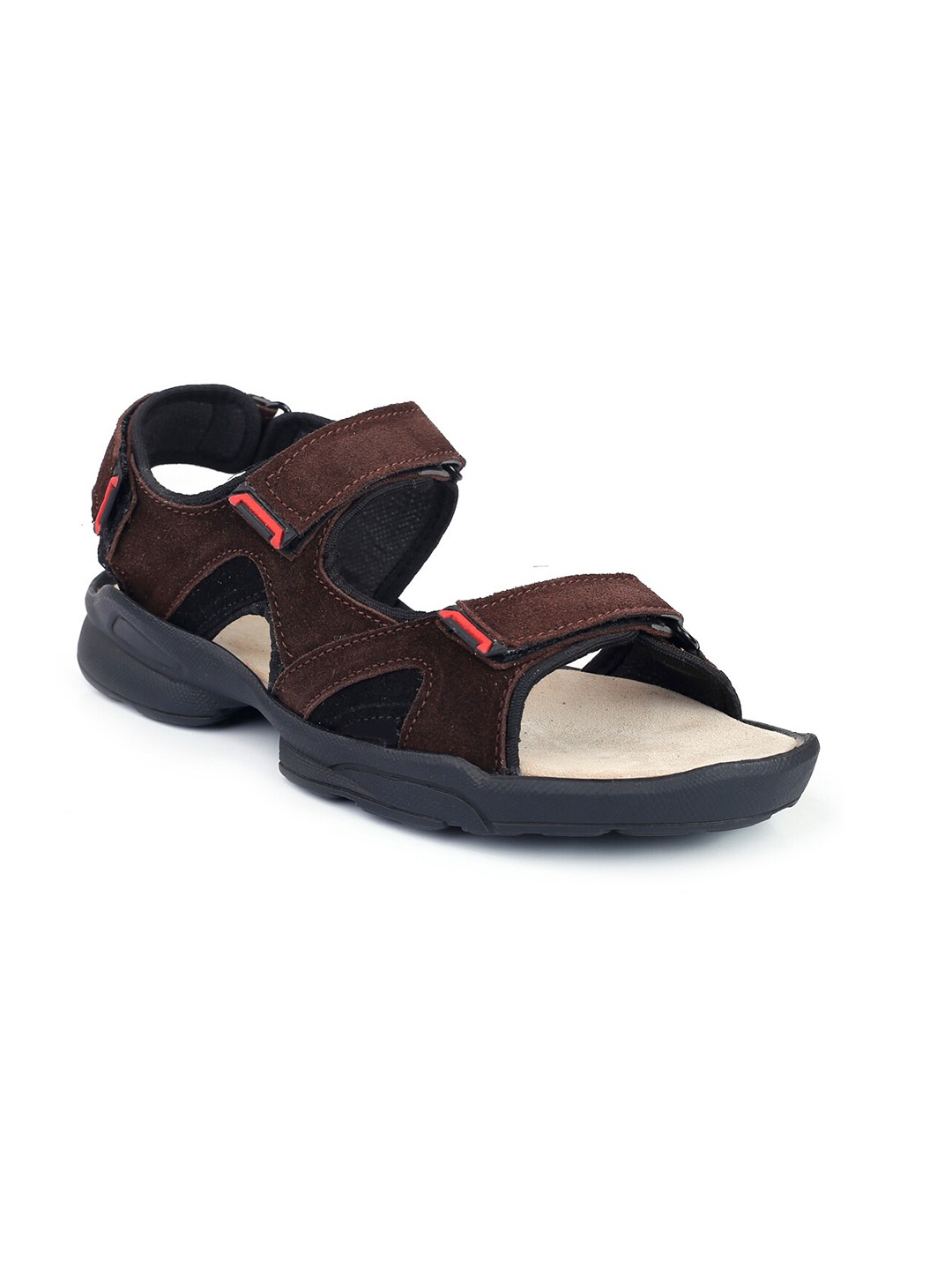 

Woakers Men Brown Leather Comfort Sandals