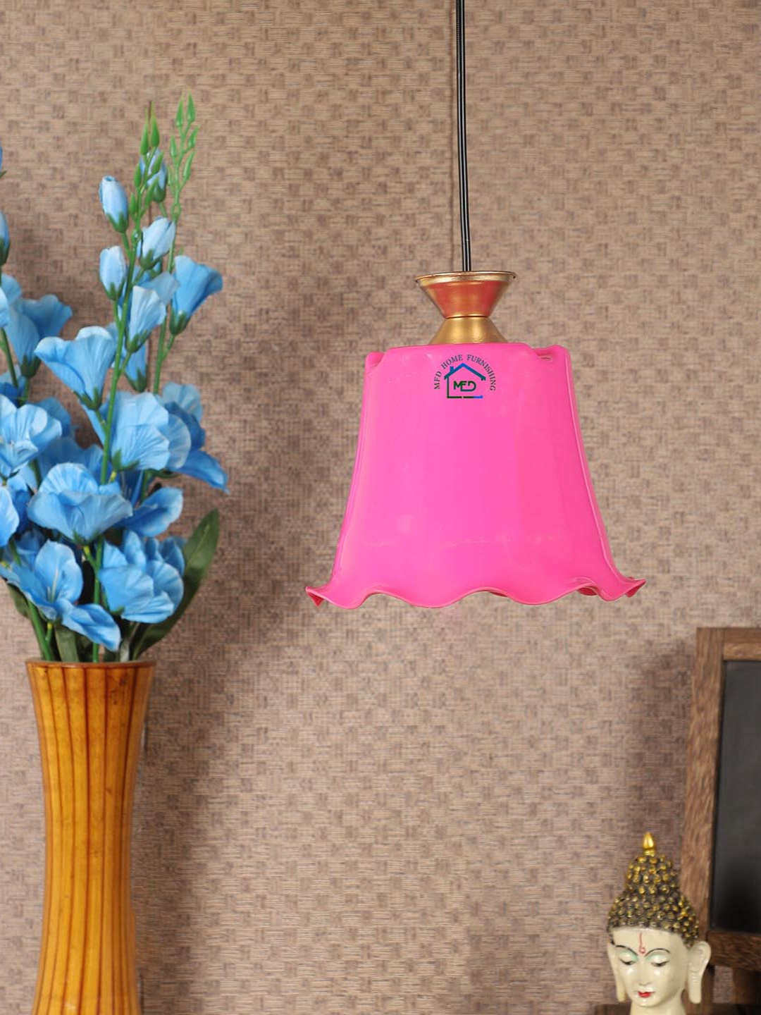 

MFD HOME FURNISHING Pink Solid Quirky Hanging Light