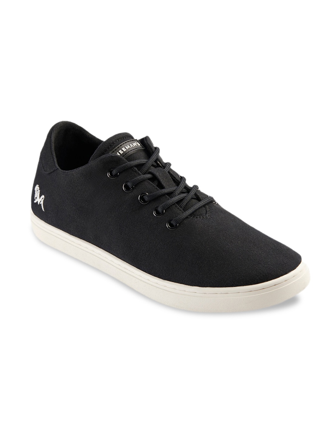

NEEMANS Unisex Black & White Cotton Classic Sneakers