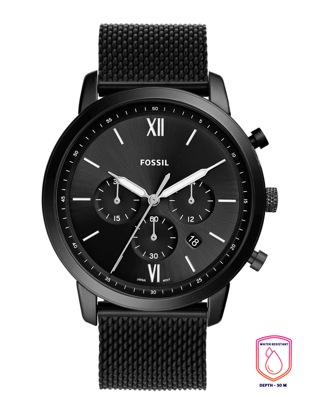 

Fossil Men Black Analogue Watch FS5707