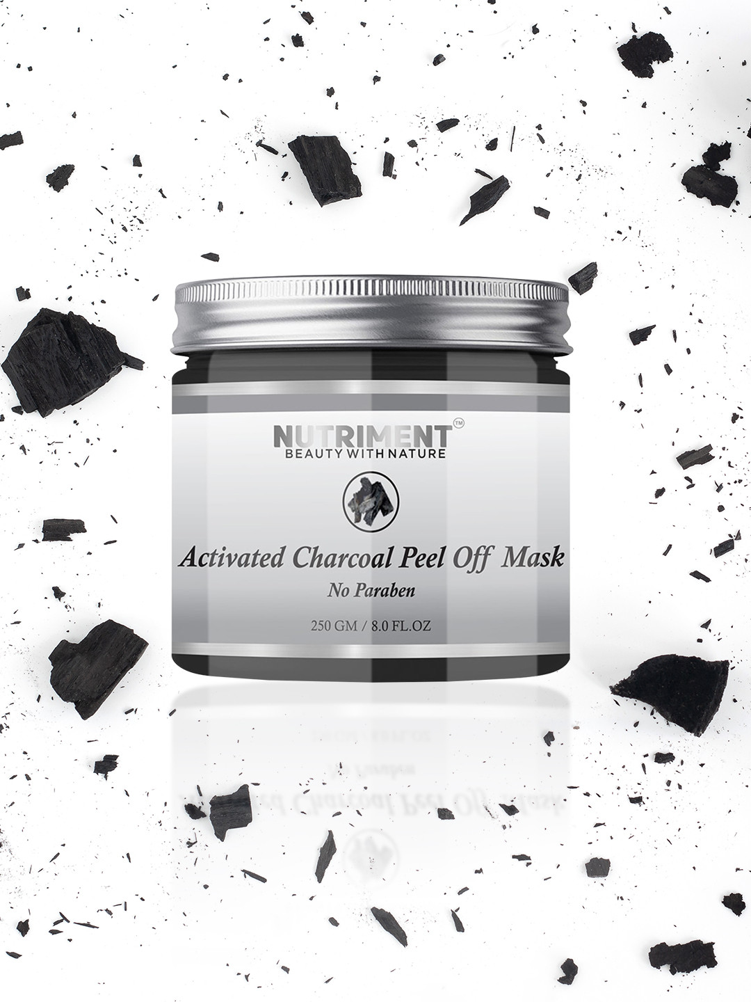 

Nutriment Pack of 2 Charcoal Peel Off Mask - 250 g each, Transparent