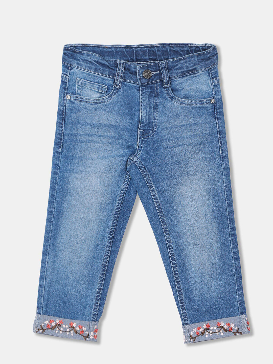 

Cherokee Girls Blue Printed Regular Fit Capris