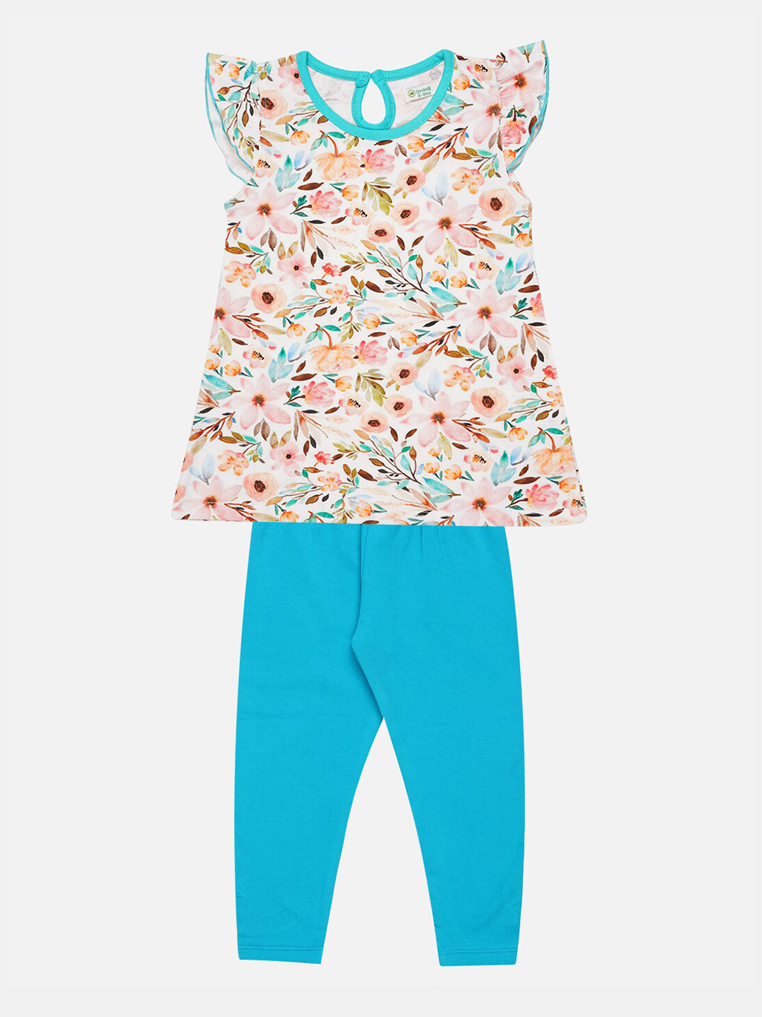 

OHMS Girls Blue Printed Top sets