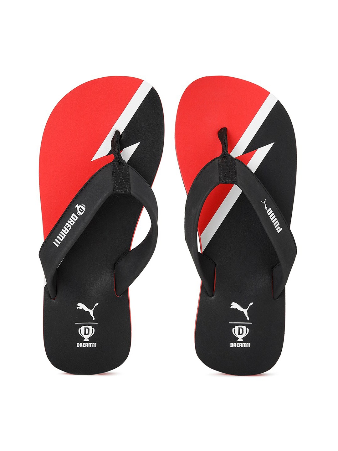 

Puma Unisex Black & Red Colourblocked Thong Flip-Flops