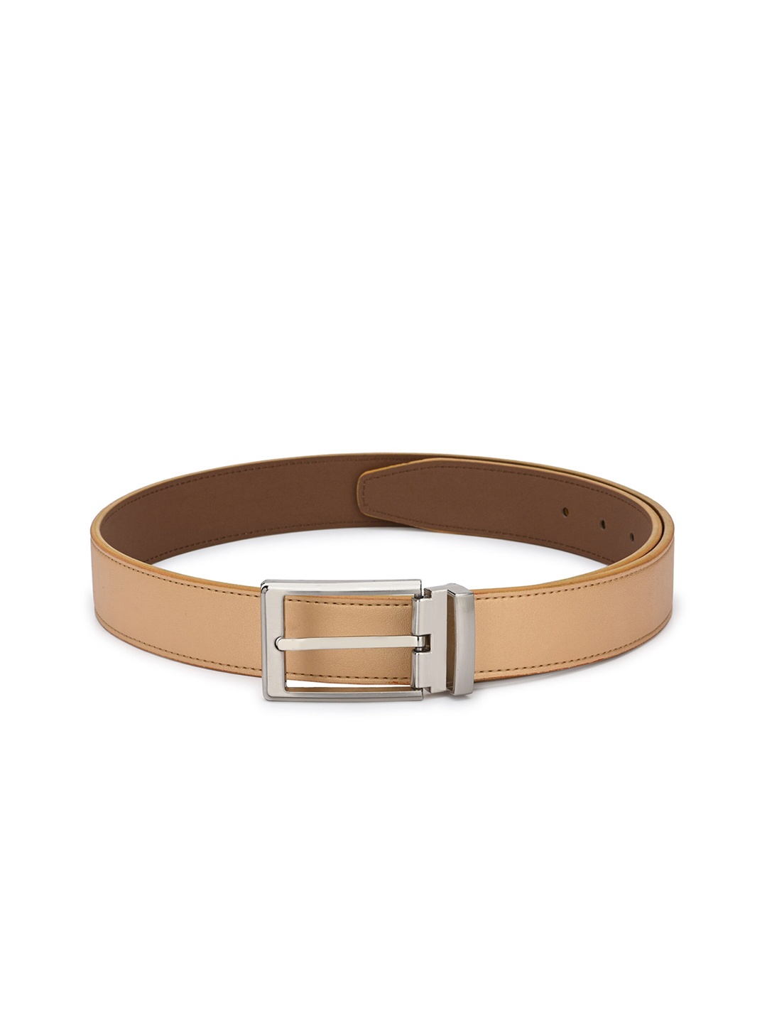 

Calvadoss Women Peach-Coloured & Silver-Toned Textured Belt