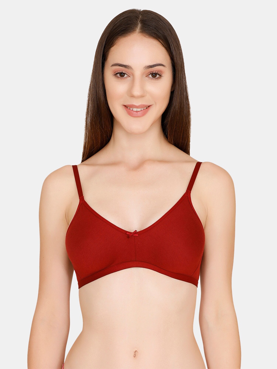 

Rosaline by Zivame Red Solid Non-Wired Non Padded T-shirt Bra ZI1885CORE00RED