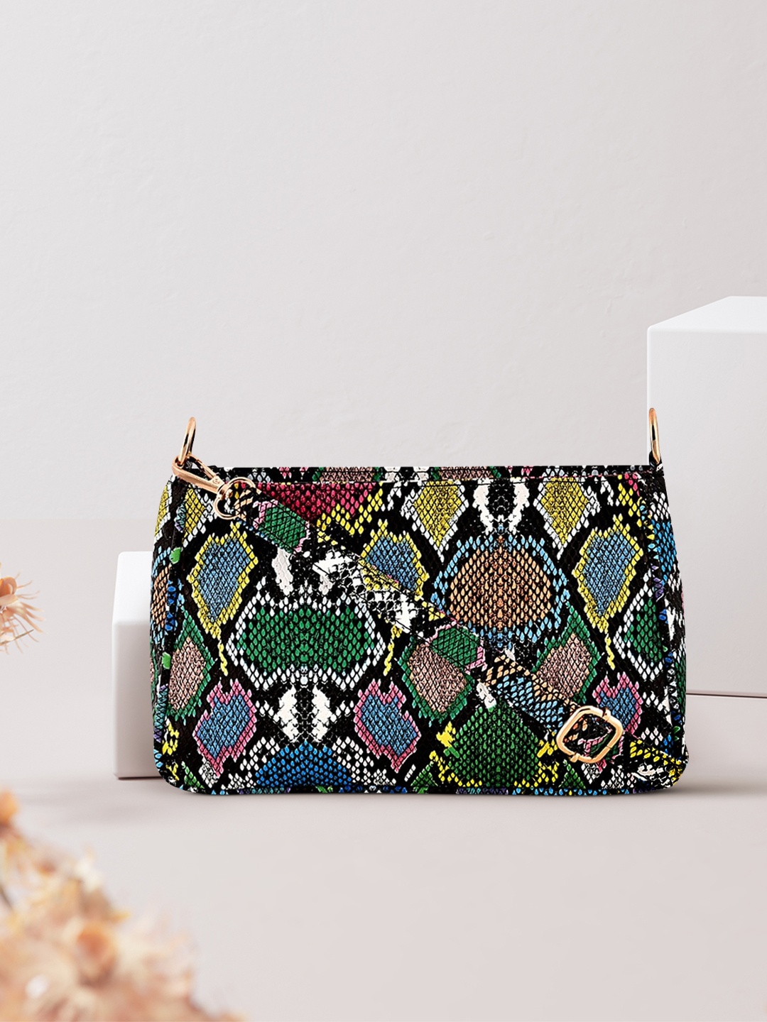 

Lychee bags Multicoloured Printed Sling Bag, Multi