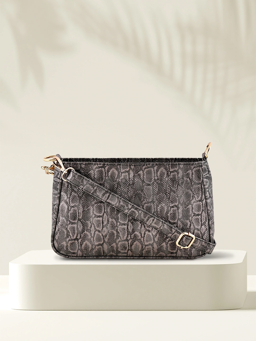 

Lychee bags Grey Printed Sling Bag