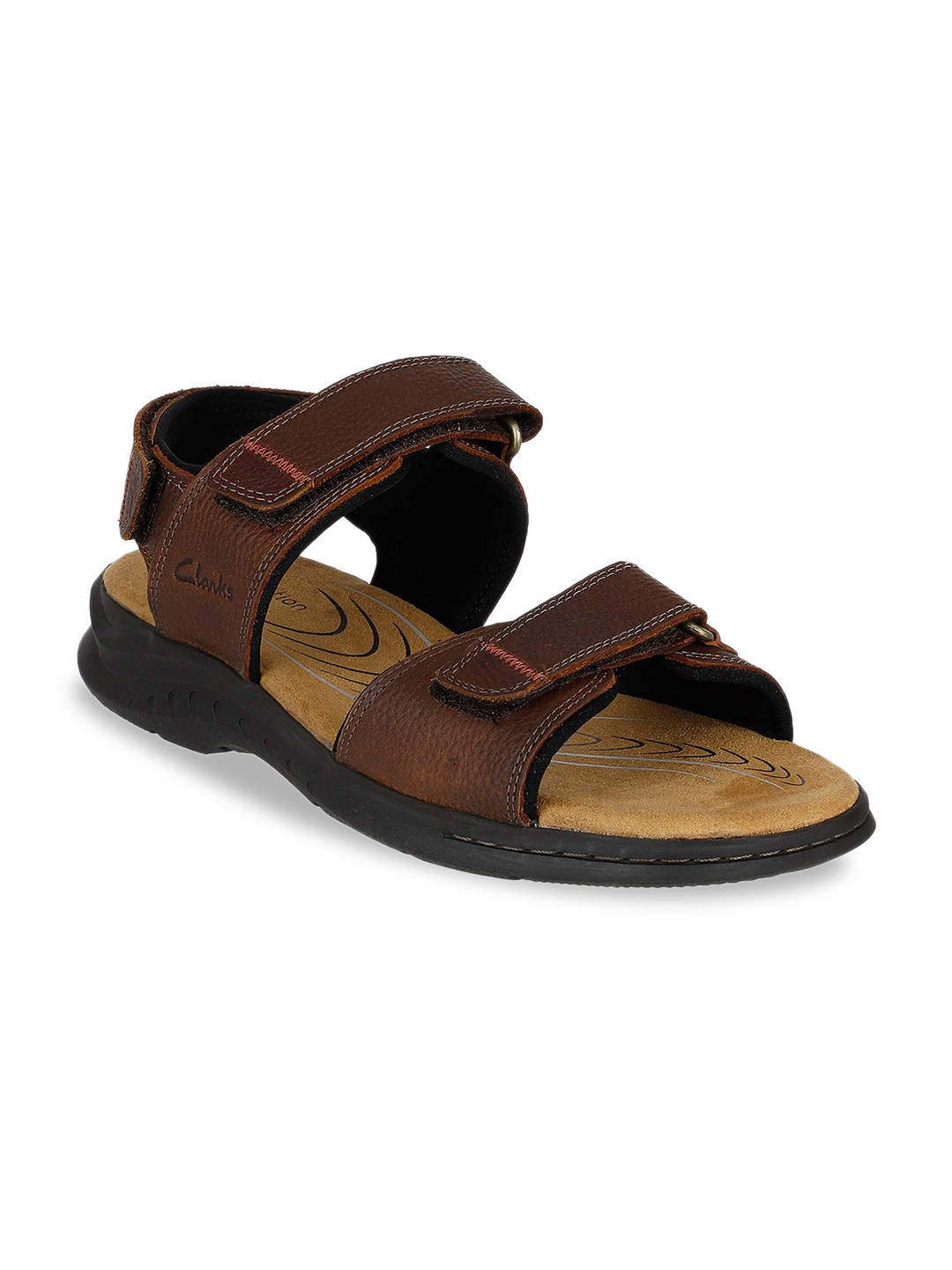 

Clarks Men Brown Comfort Sandals