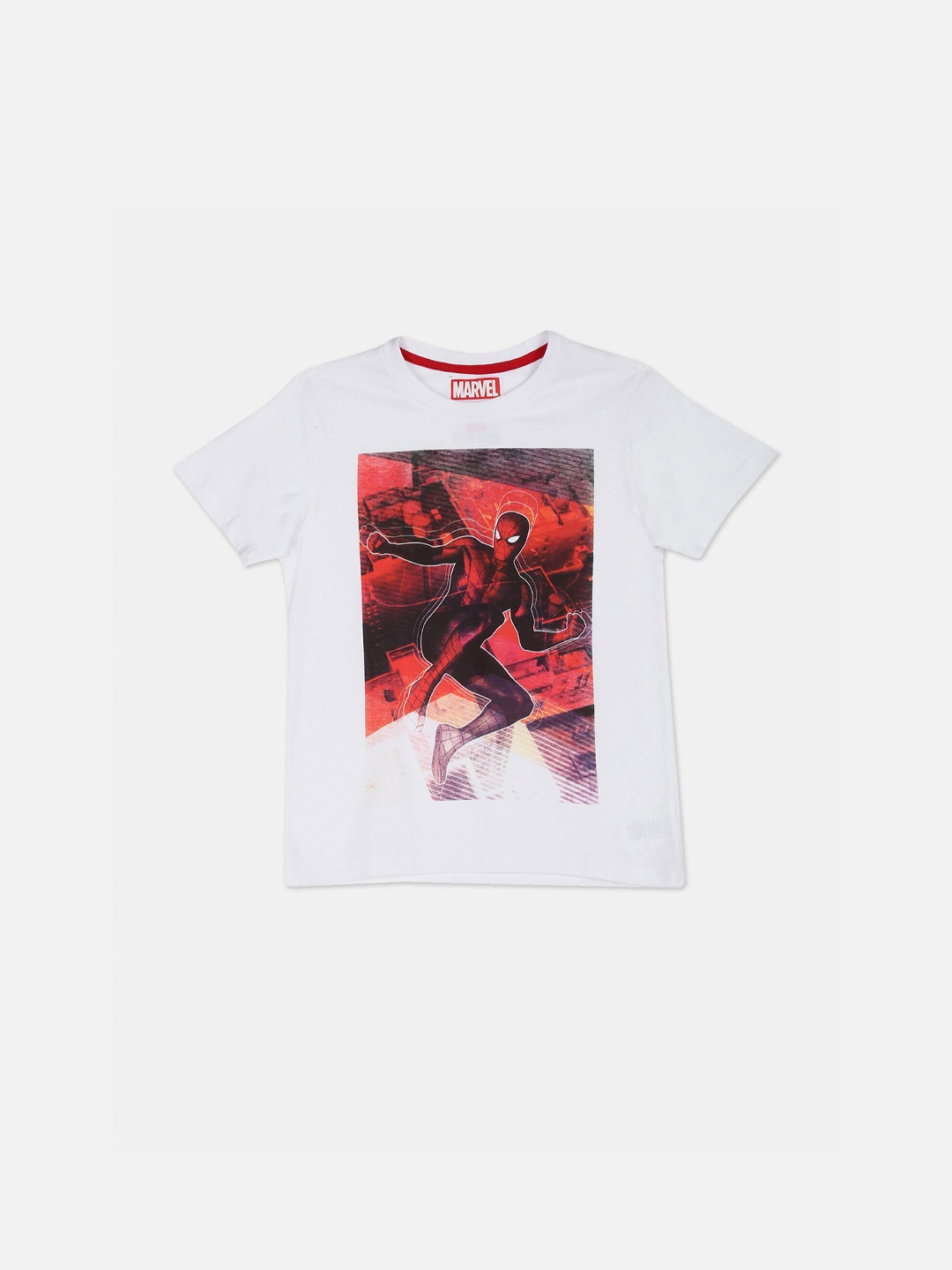 

Colt Boys White Spider-Man Print Round Neck T-shirt