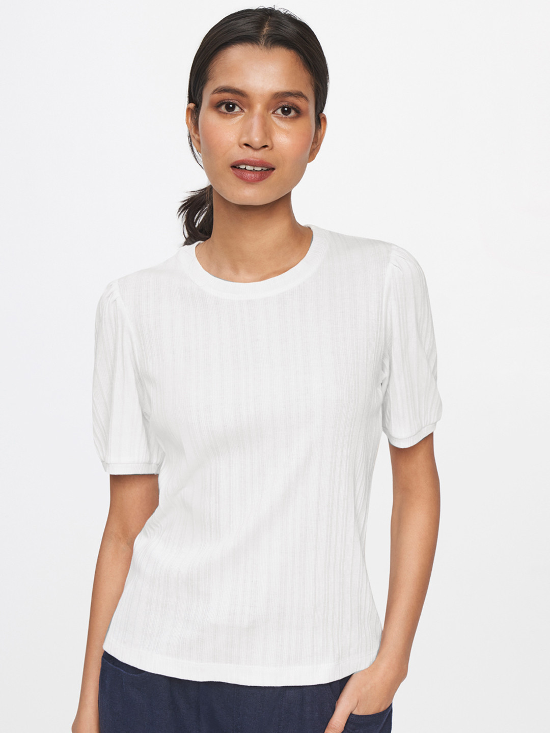 

AND White Regular Top