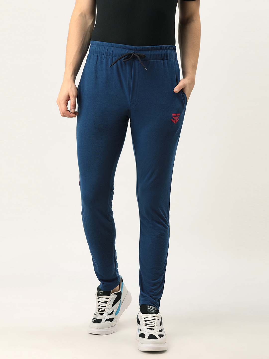 

Sports52 wear Men Blue Solid Slim Fit Track Pants