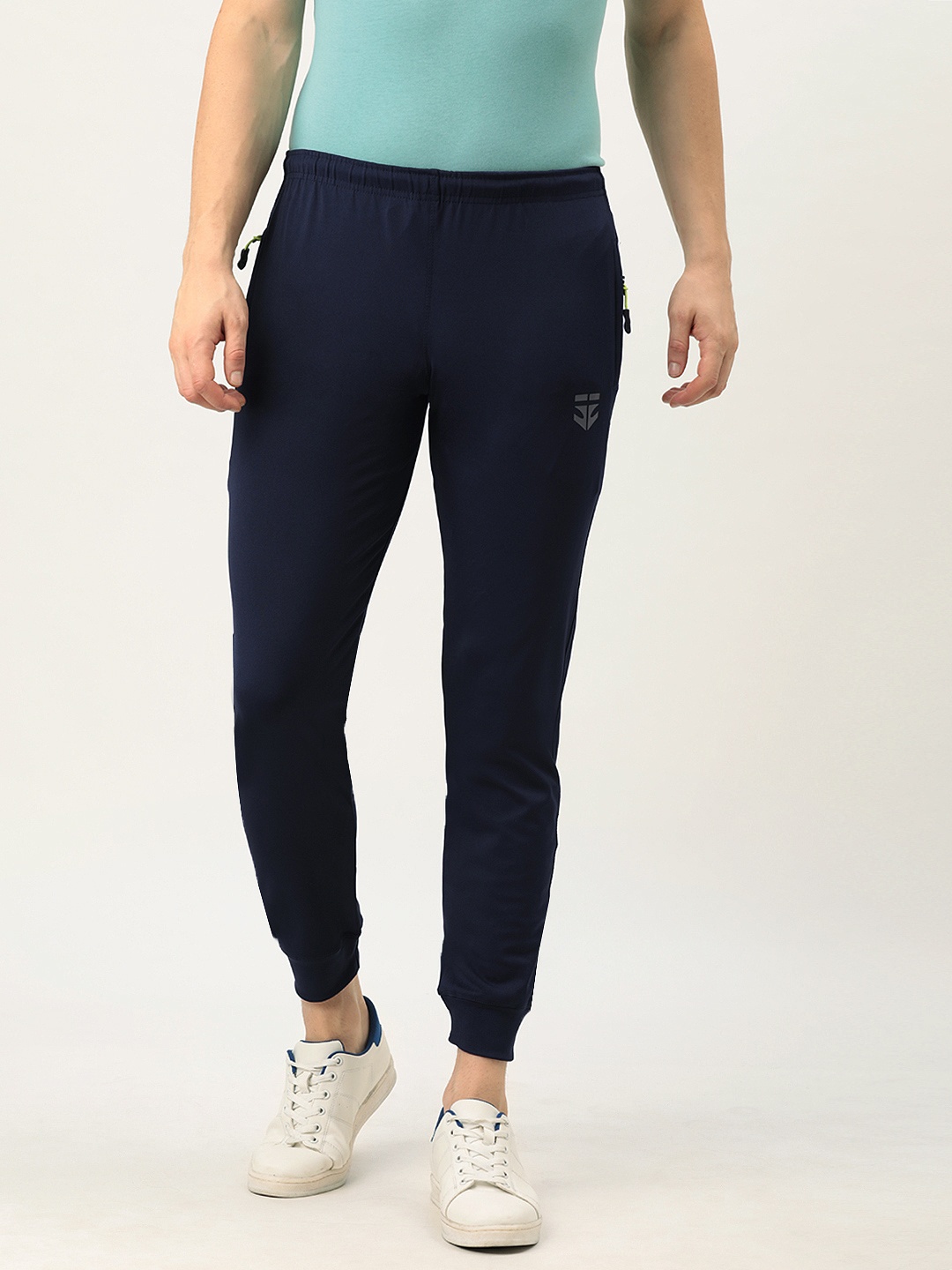 

Sports52 wear Men Navy Blue Solid Slim Fit Joggers