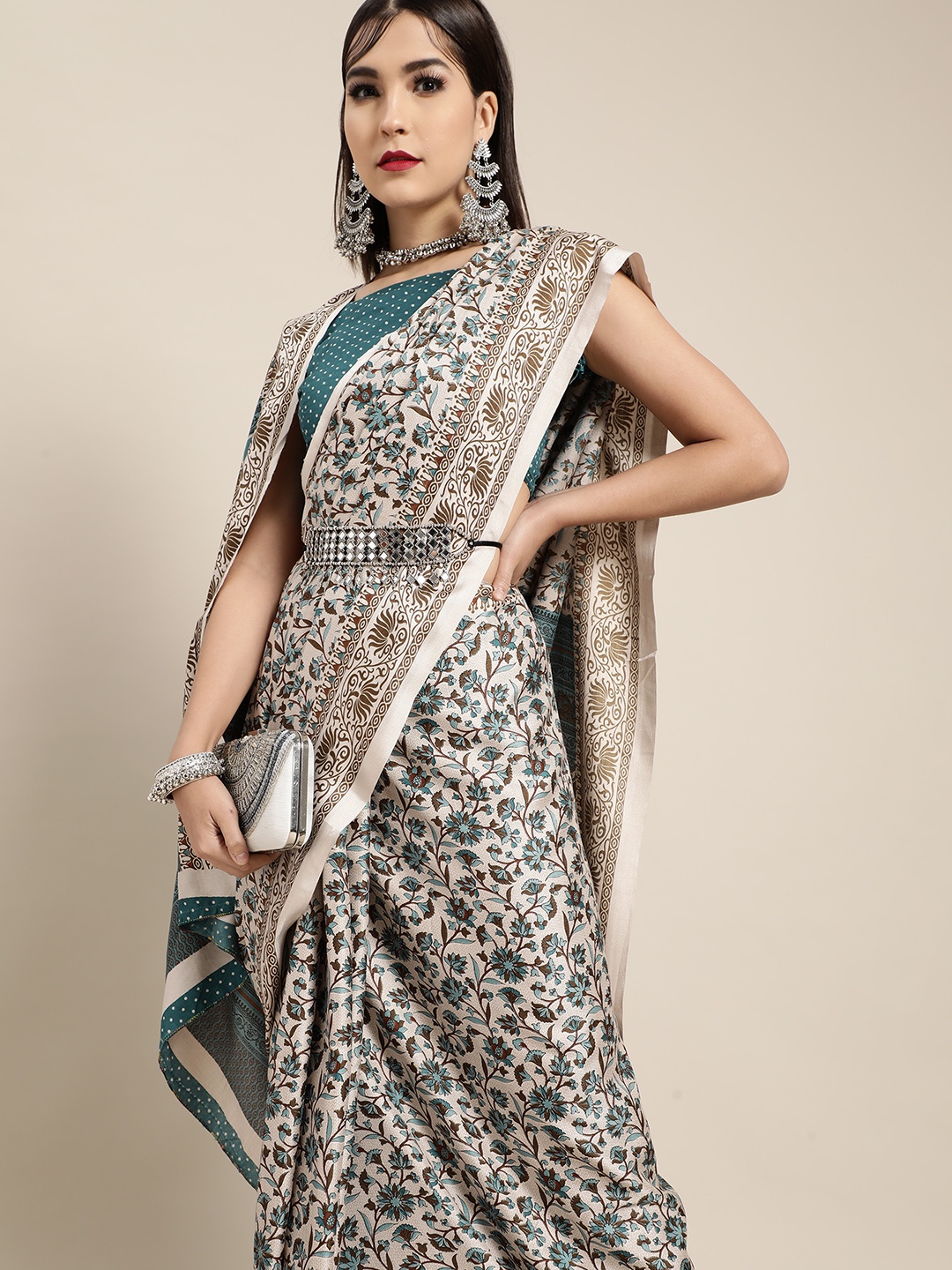 

Saree mall Ethnic Motifs Saree, Off white