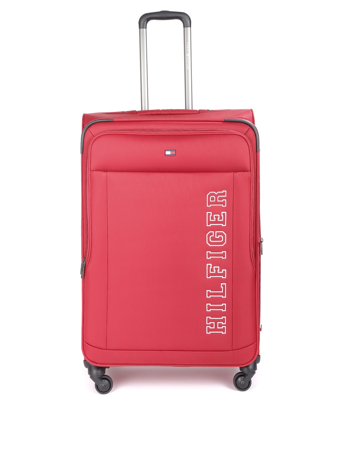 

Tommy Hilfiger Red Soft Luggage 4-Wheel 360-Degree Rotation Large Trolley Suitcase