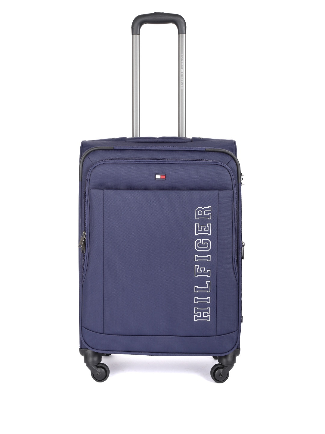 

Tommy Hilfiger Soft 4 Wheels 360-Degree Rotation Medium Trolley Bag, Navy blue