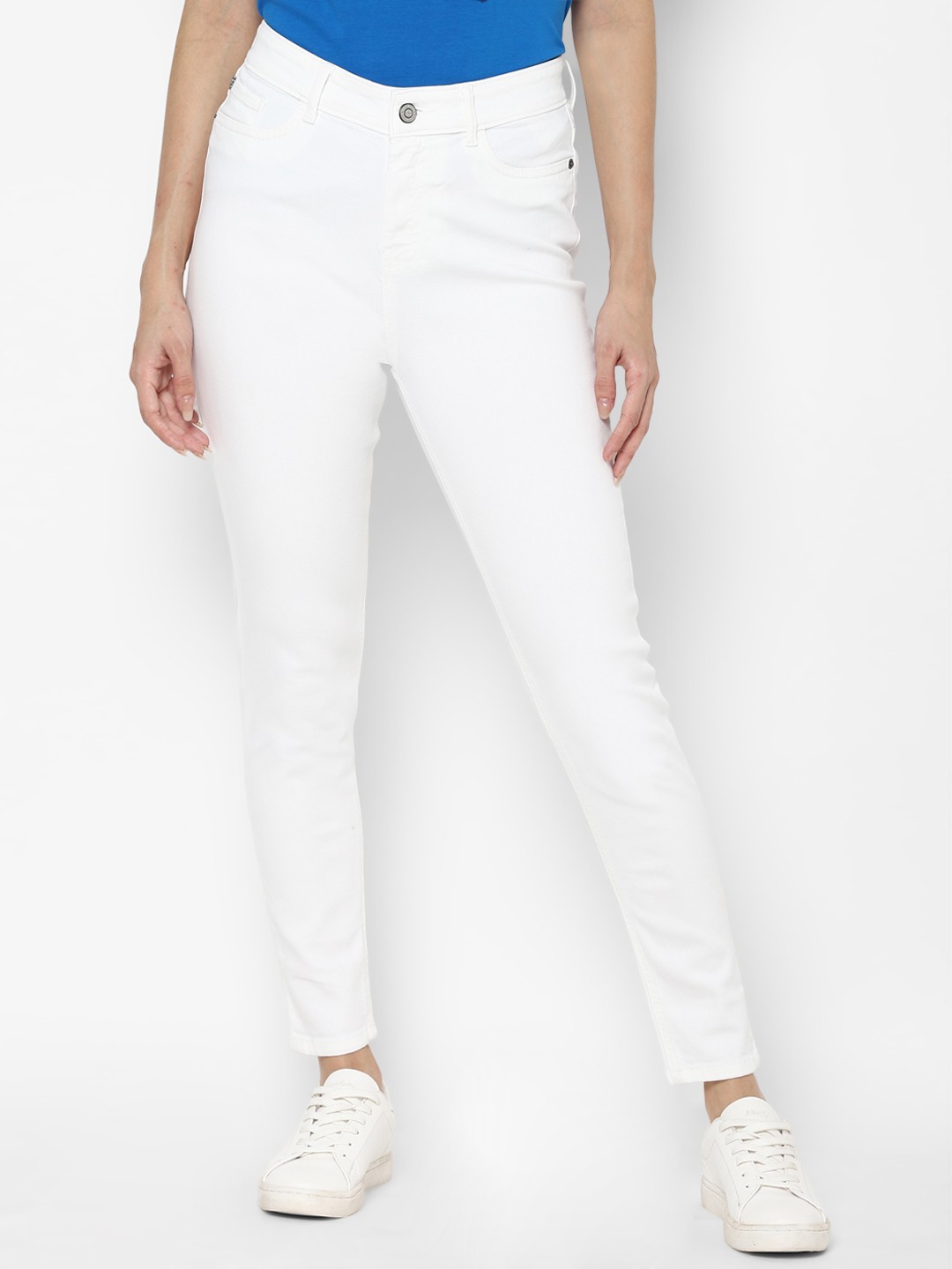 

Allen Solly Woman Women White Slim Fit High-Rise Jeans