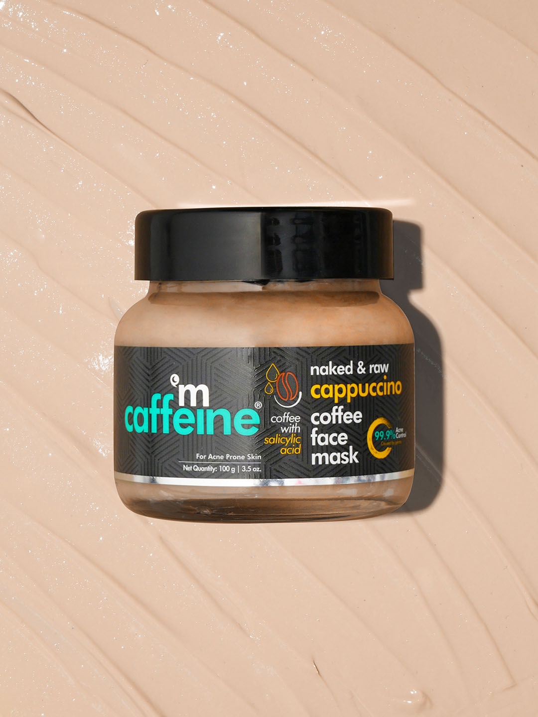 

MCaffeine Anti Acne Cappuccino Coffee Face Mask with Salicylic Acid-For All Skin Type 100g, Brown