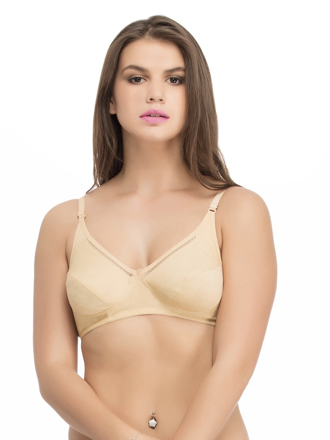 

Clovia Beige Full-Coverage Bra BR0469P24