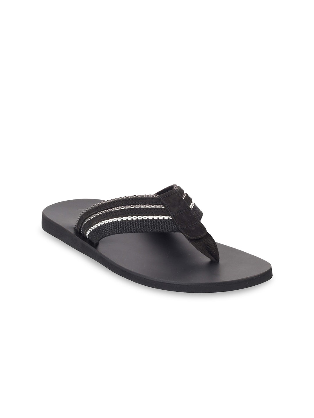 

Mochi Men Black & White Comfort Sandals