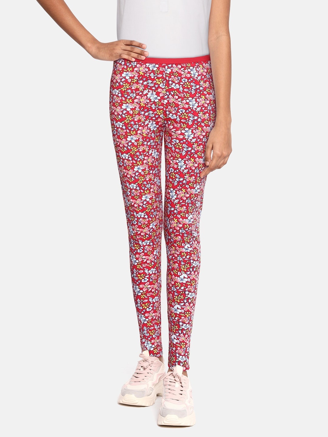 

U.S. Polo Assn. Kids Girls Pink Floral Printed Track Pants