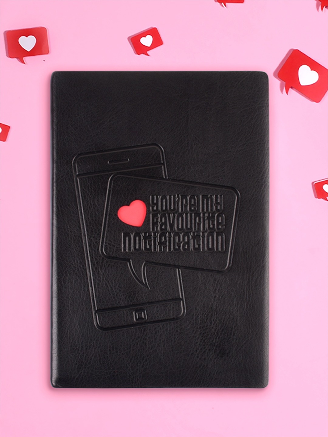 

Doodle Black & Pink Beeping Love Notebook