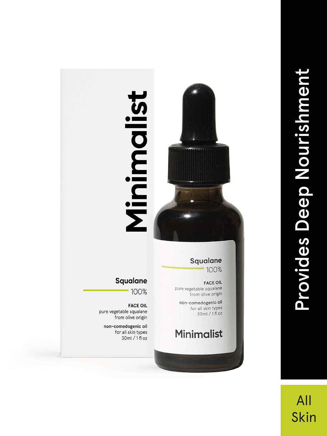 

Minimalist Squalane 100% Facial Oil 30 ml, Black