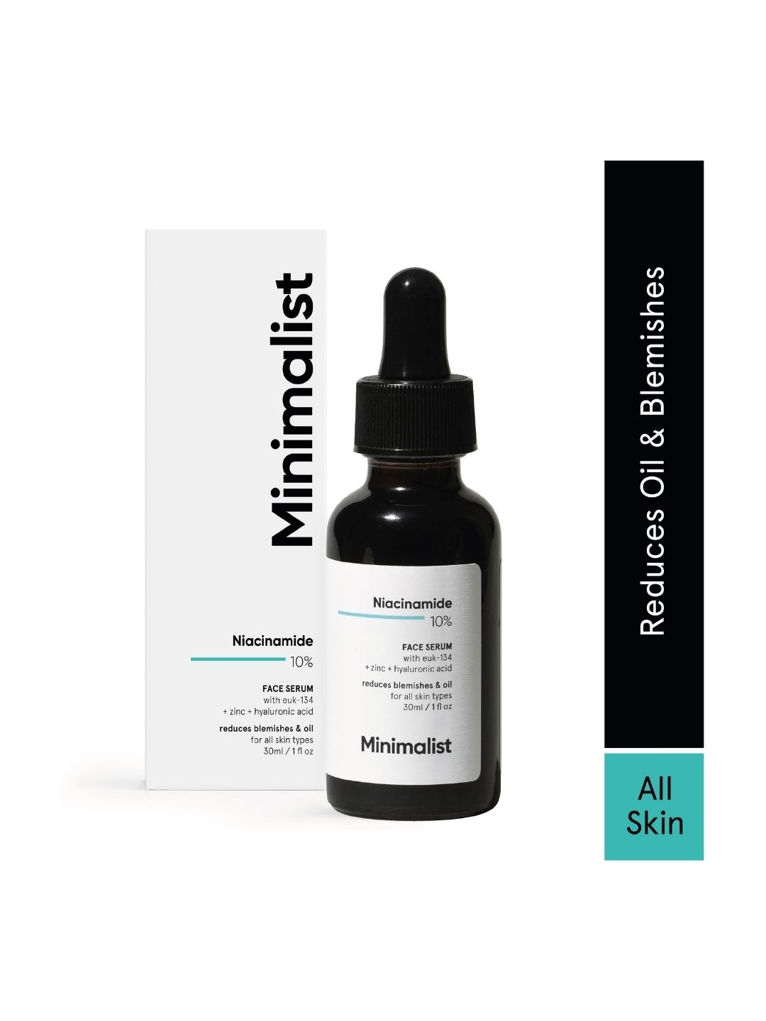

Minimalist 10% Niacinamide Face Serum with Zinc - 30 ml, Black