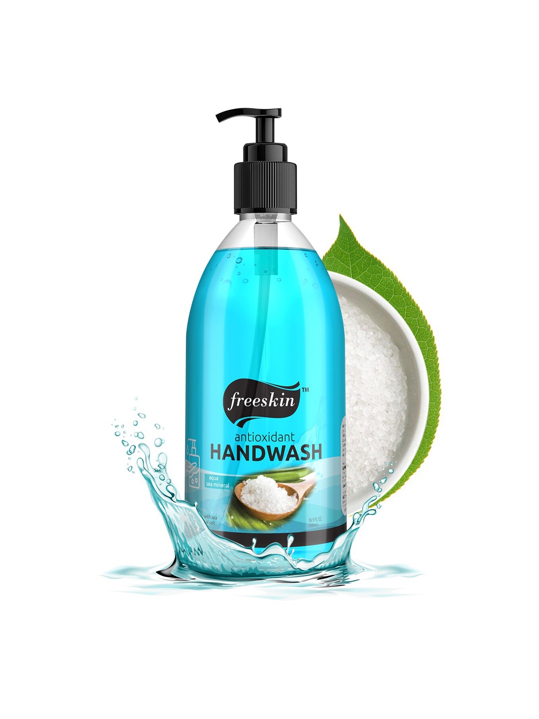 

Freeskin Unisex Antioxidant Sea Mineral Scented Hand Wash 500 ml, Blue