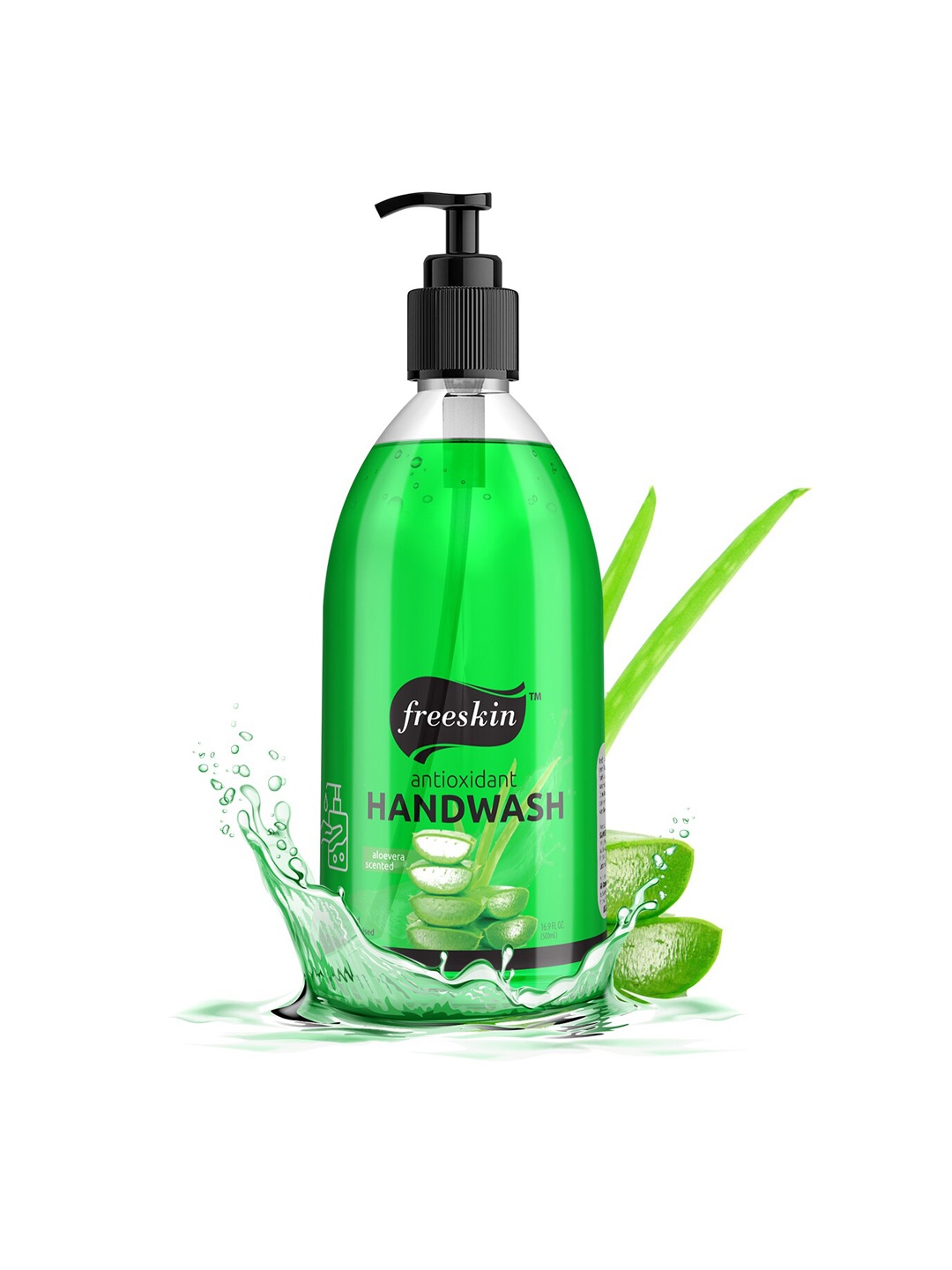 

Freeskin Unisex Antioxidant Aloevera Scented Hand Wash 500 ml, Green