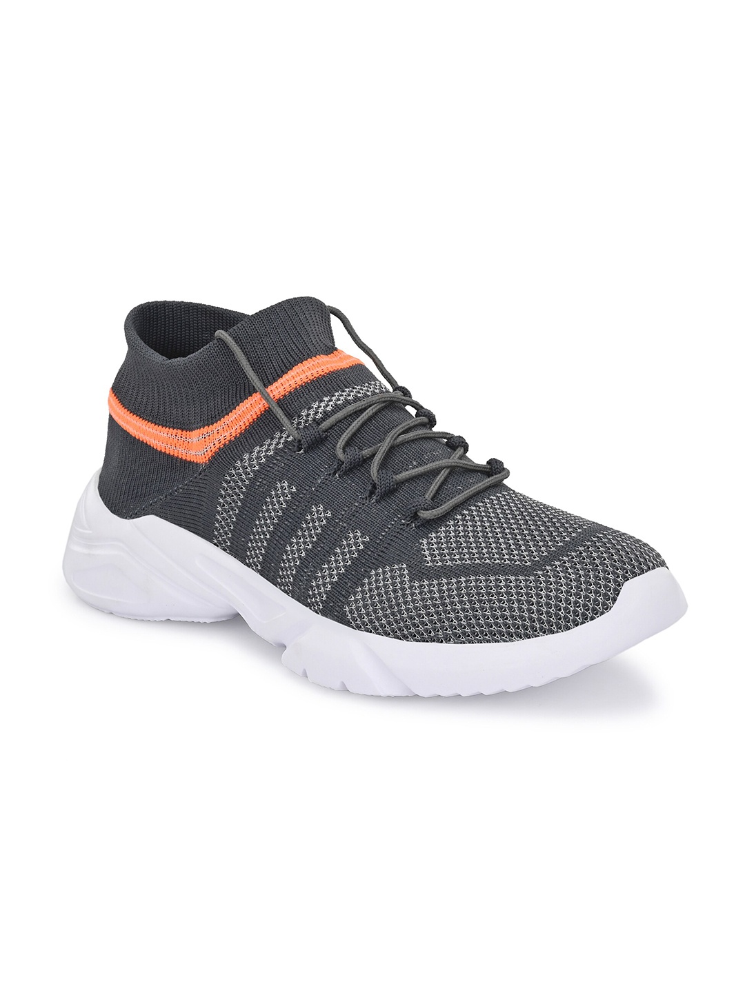 

MENGLER Men Grey Textile Running Shoes