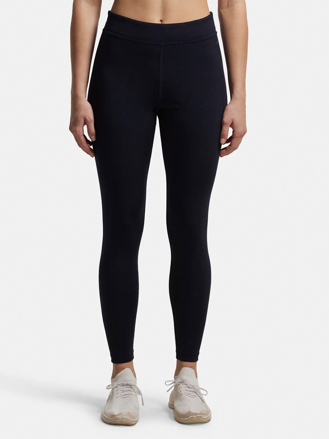 

Jockey Performance Leggings with Broad Waistband and Stay Dry Technology, Blue