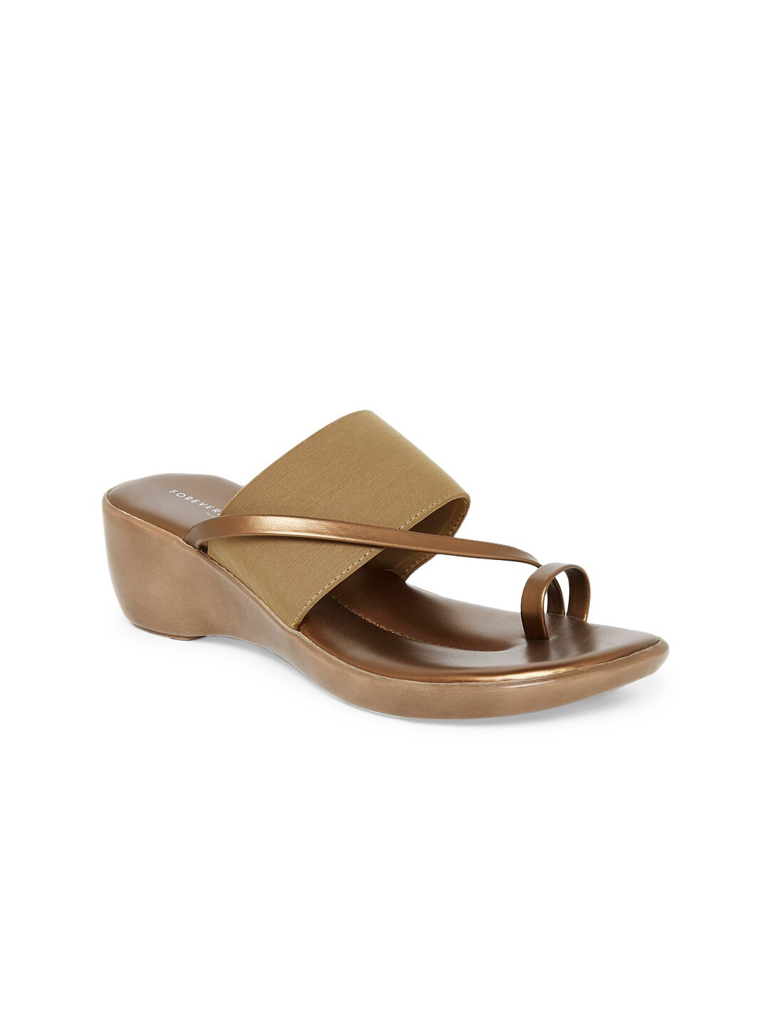 

Forever Glam by Pantaloons Beige Leather Ethnic Wedge Heels