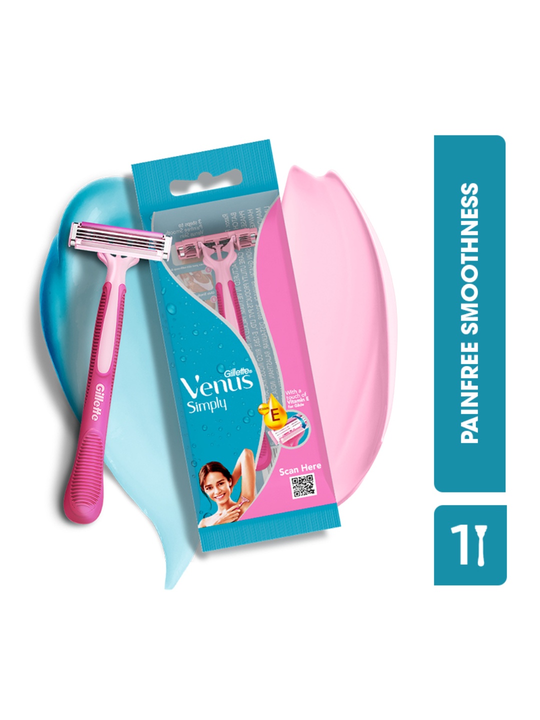 

Gillette Women Venus 3 Blades Simply Razor, Pink