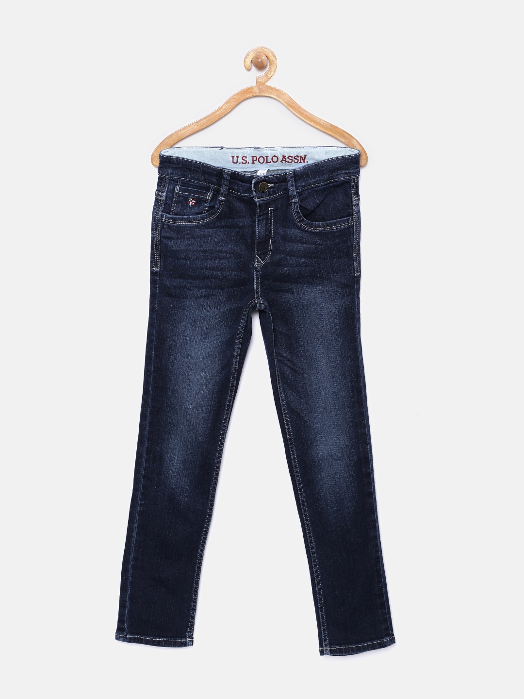 

U.S. Polo Assn. Kids Boys Blue Slim Fit Stretchable Jeans