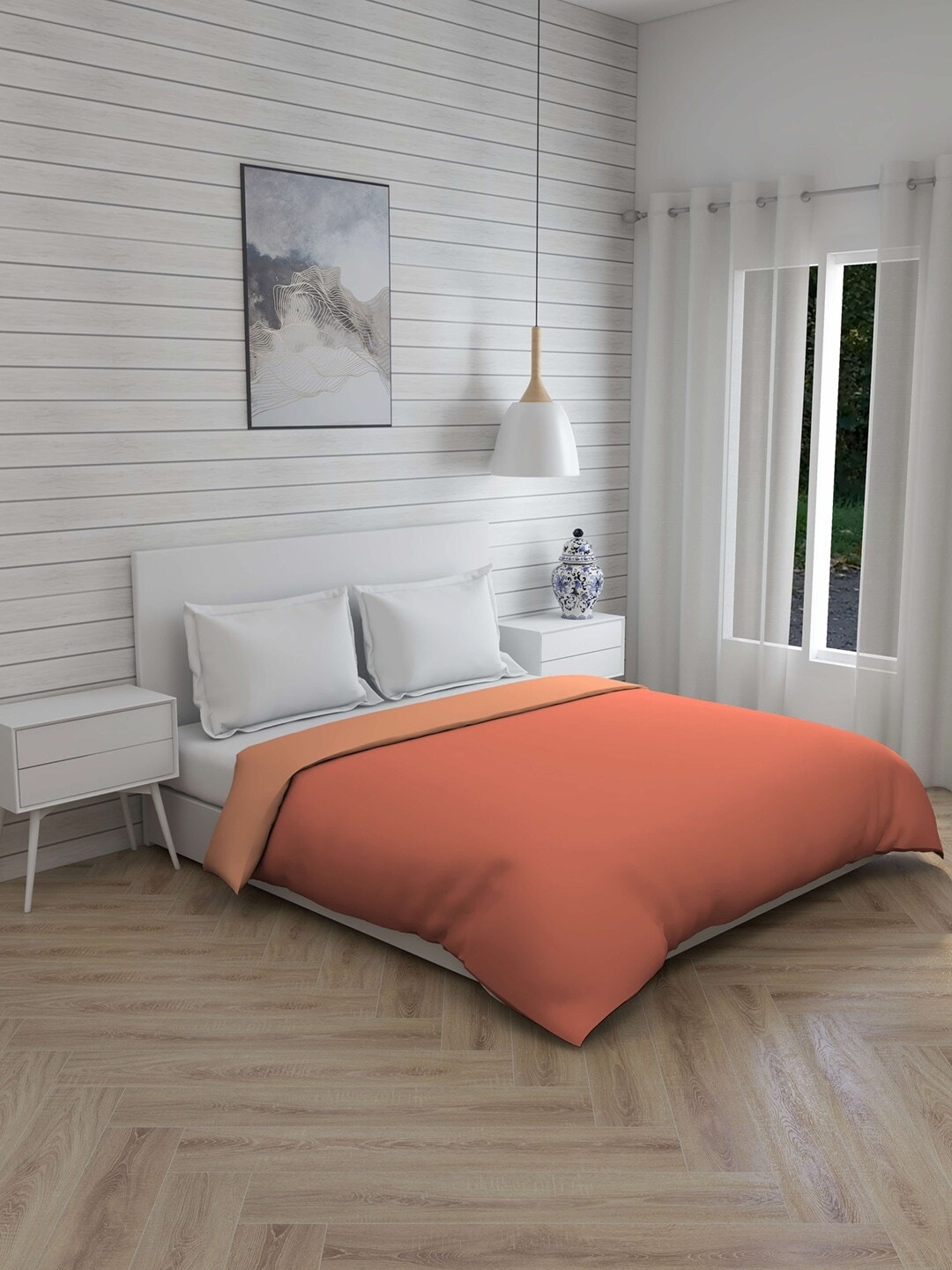 

Layers Peach-Coloured Solid AC Room 120 GSM Double Bed Comforter