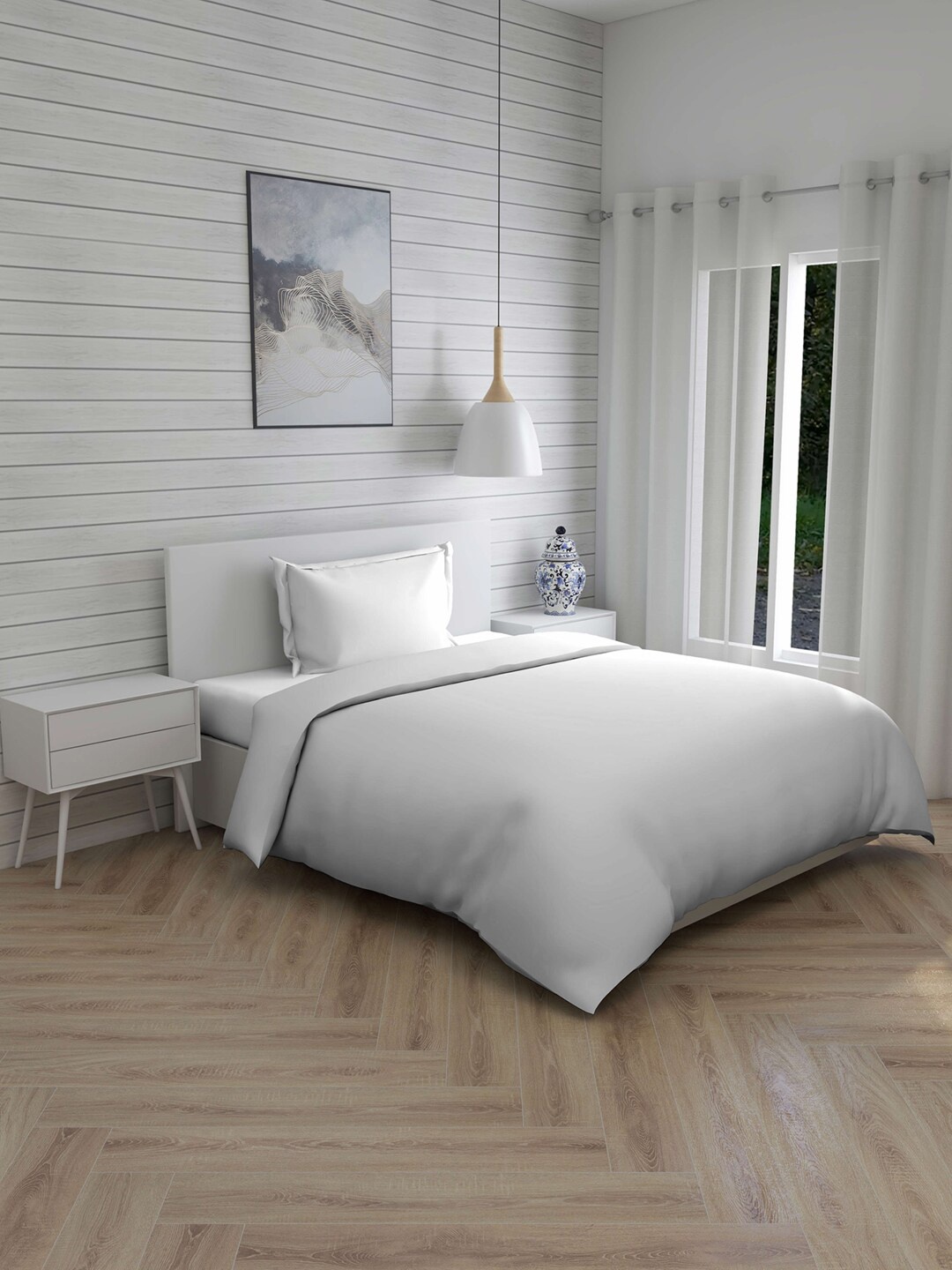 

Layers White Solid AC Room 120 GSM Single Bed Comforter