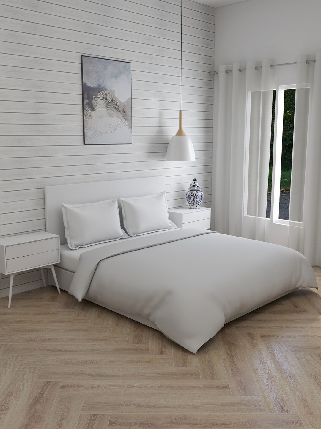 

Layers White Solid AC Room 120 GSM Double Bed Comforter