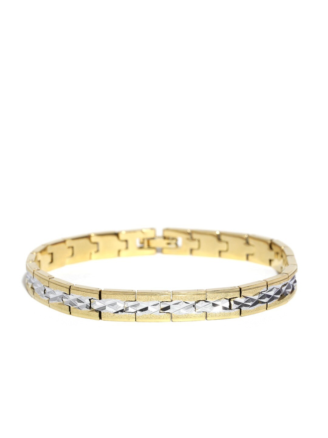 

Sukkhi Men Gold-Toned & Silver-Toned Alloy Gold-Plated Charm Bracelet