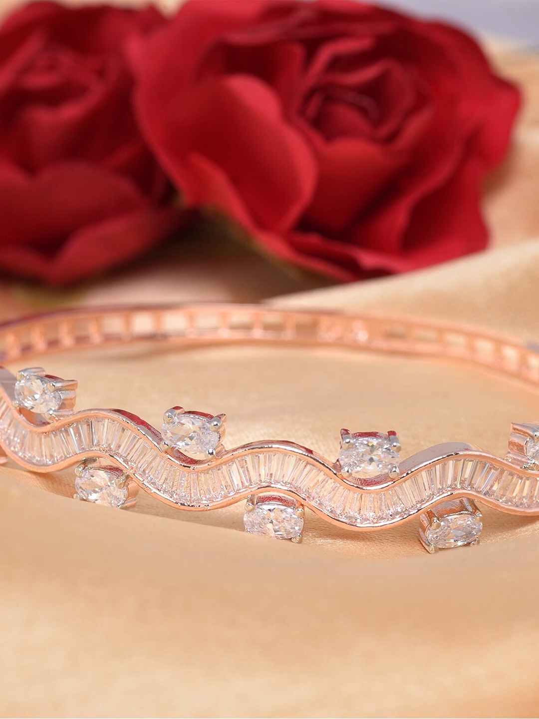

Saraf RS Jewellery Rose Gold-Plated Kada Bracelet