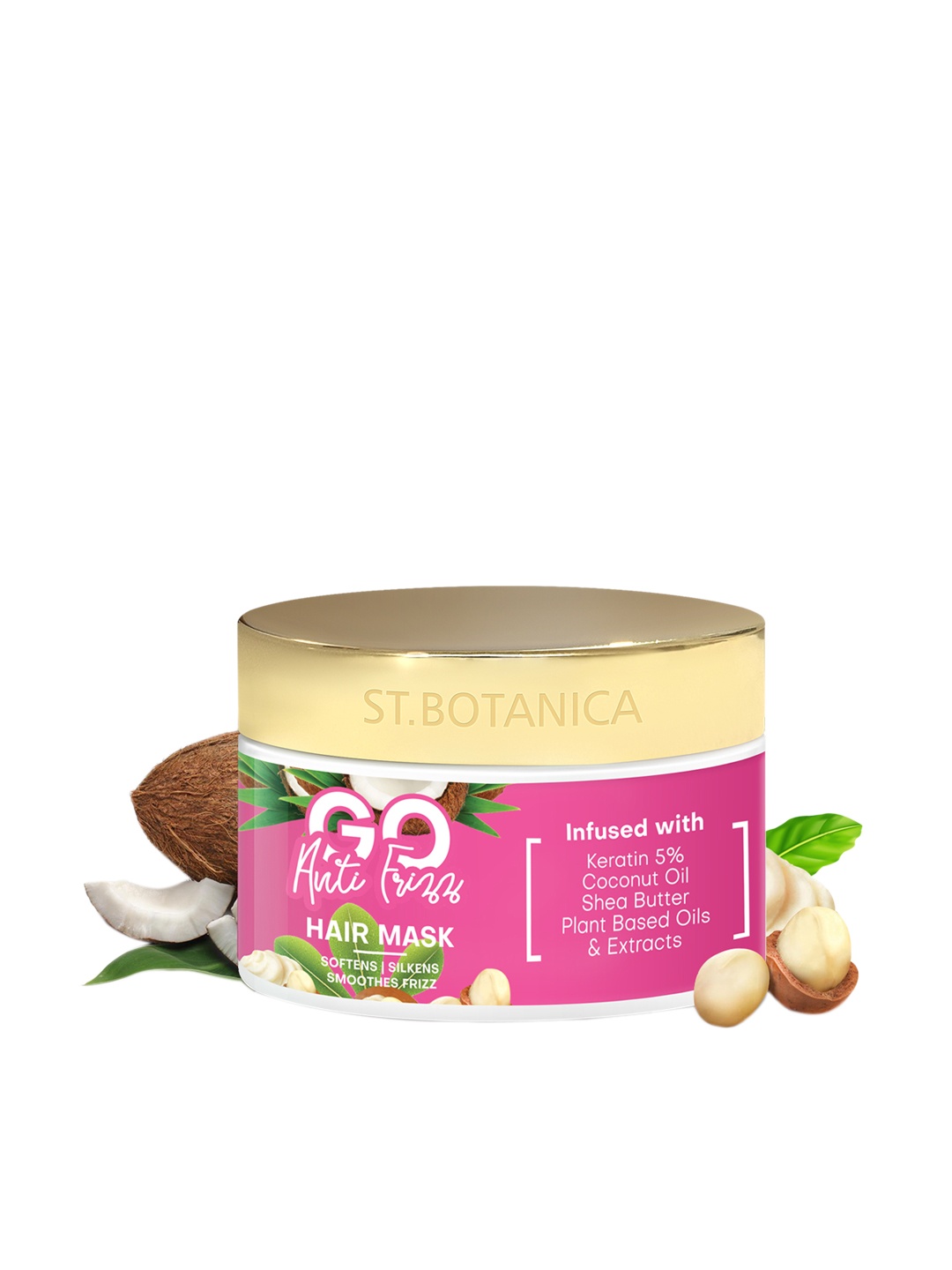 

St.Botanica Unisex GO Anti Frizz Hair Mask 200 gm, Pink